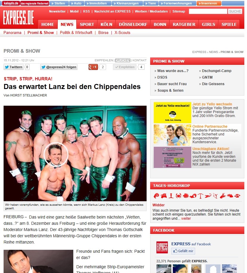 EXPRESS · Das erwartet Lanz bei den Chippendales · Teil 1